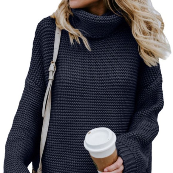 Sweaters - Cozy Long Sleeve Turtleneck Sweater